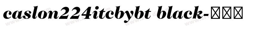 caslon224itcbybt black字体转换